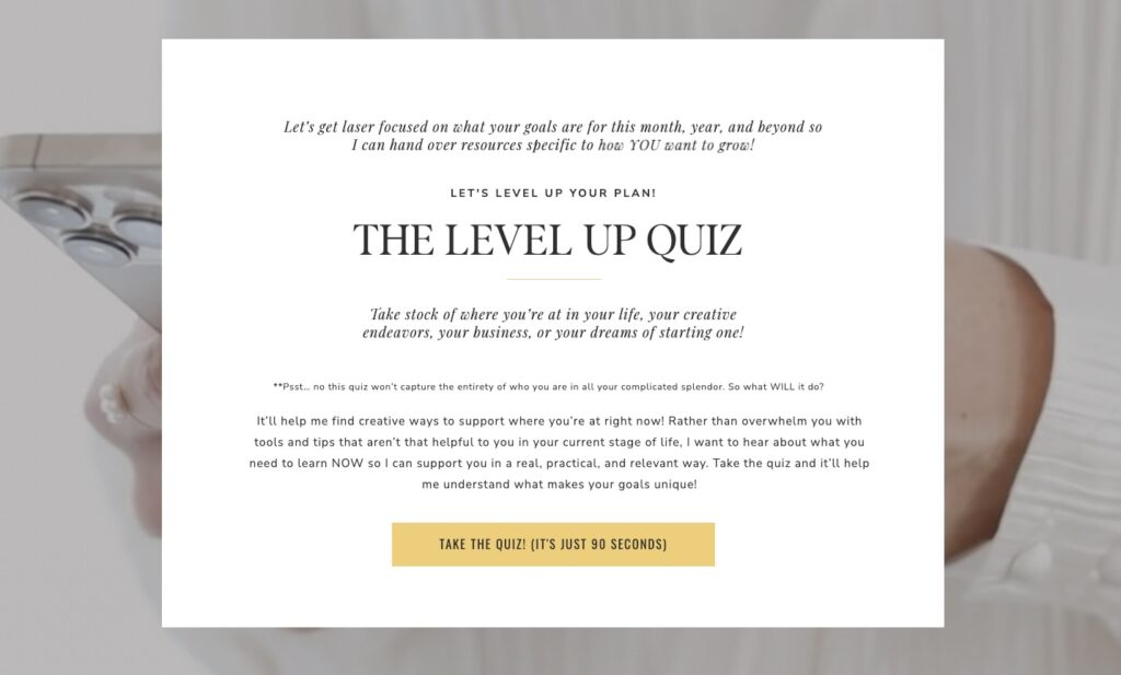 Jenna Kutcher Level Up Quiz