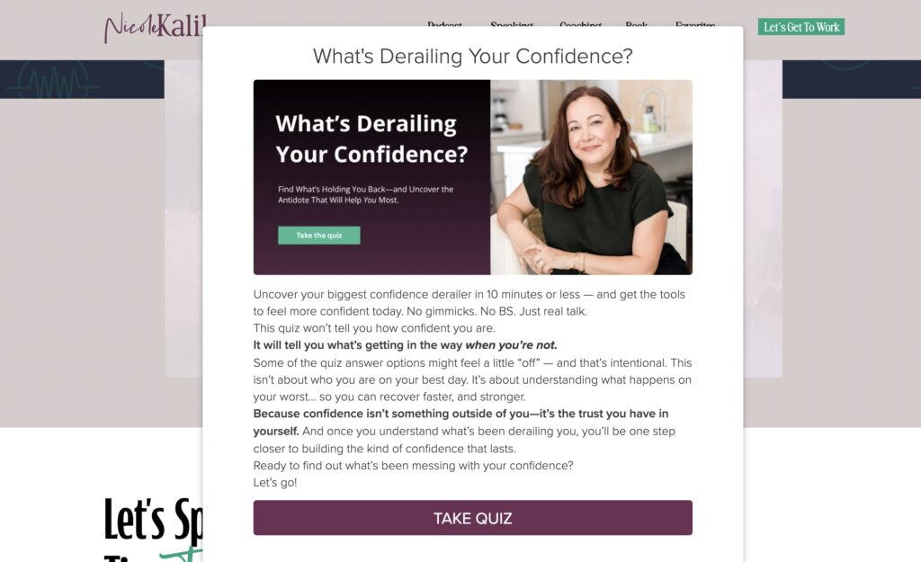 Nicole Kalil Podcast Quiz Lead Magnet