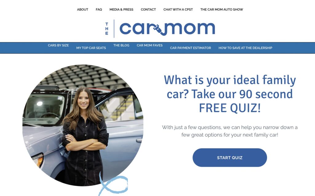 The car mom website quiz