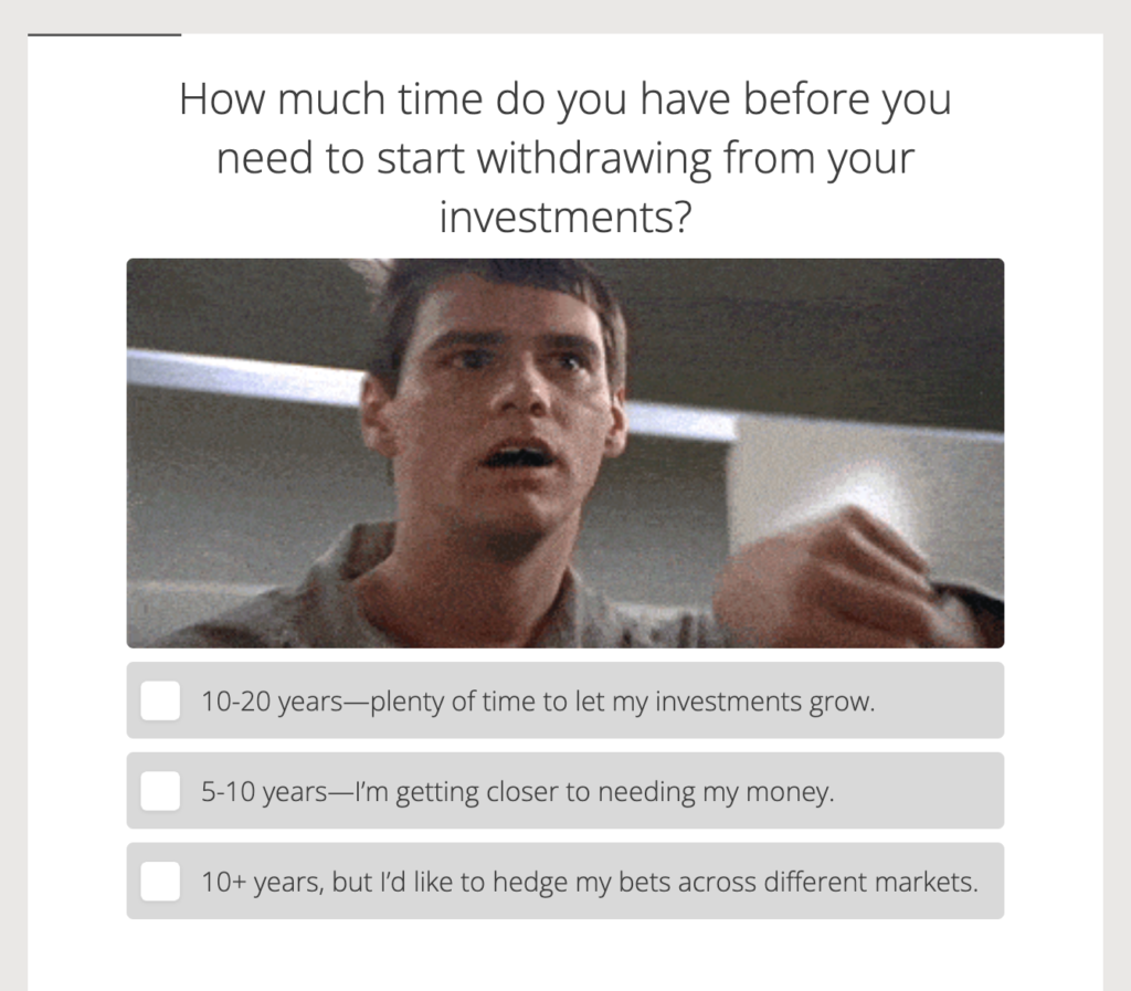 A quiz question from Tae Kim's what type of investor are you quiz