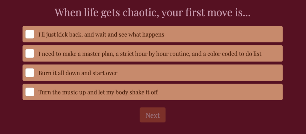 Example question from Jasmine Mariposa's Interact quiz