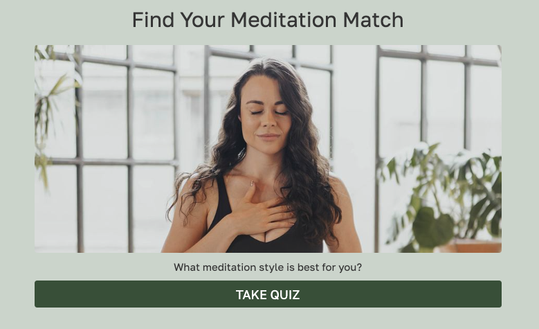 Kelly Smith's Find Your Meditation Match quiz cover page