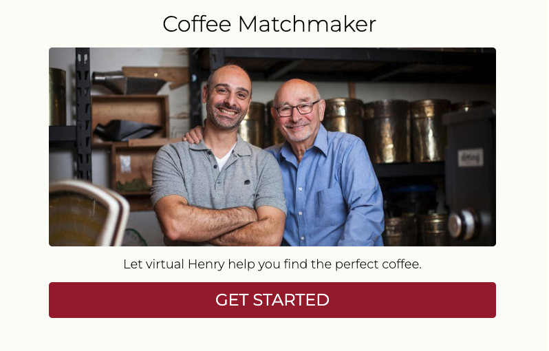 Henry's House of Coffee recommendation quiz
