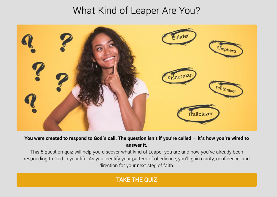 Rachel G. Scott's What Kind of Leaper are you? quiz cover page.