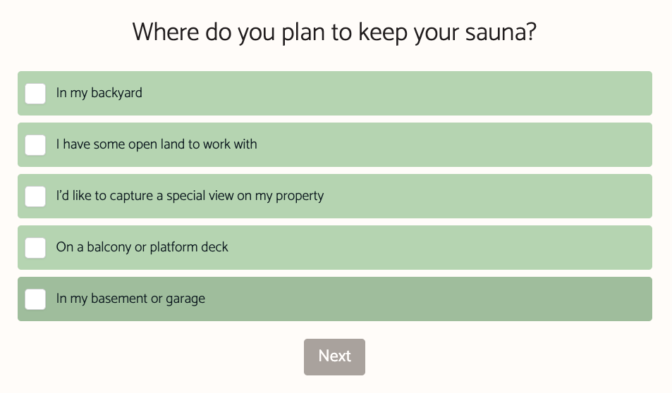 Redwood Outdoors’ Sauna Sanctuary Quiz question