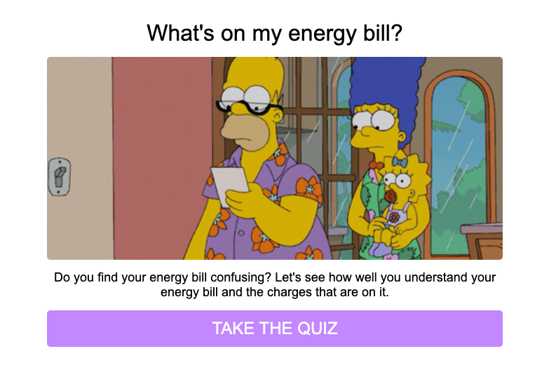 Direct Energy’s energy-bill "What's on my energy bill? quiz