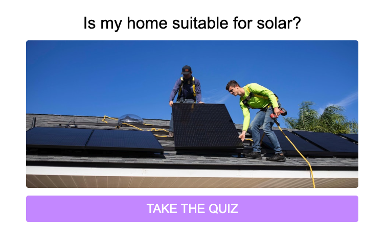 Direct Energy's "Is my home suitable for solar?" quiz