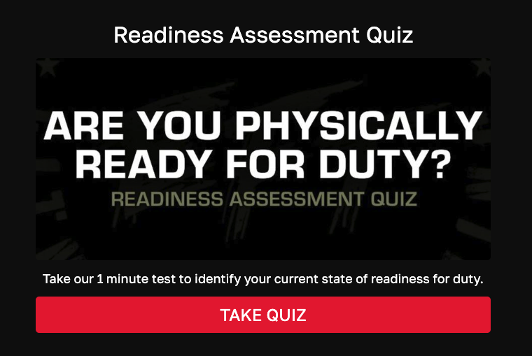 Effective Fitness readiness assessment quiz