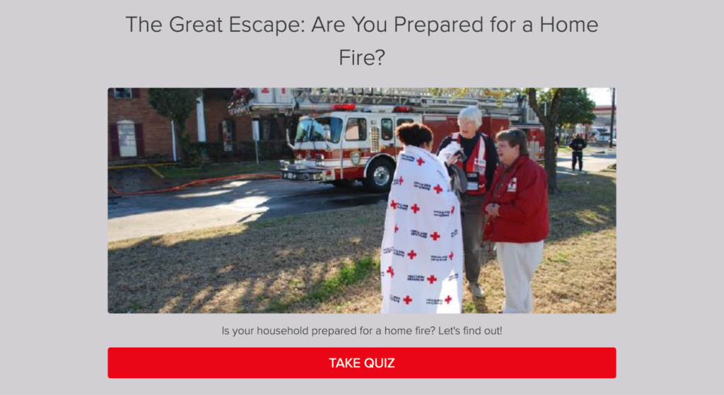The Red Cross's home fire quiz.