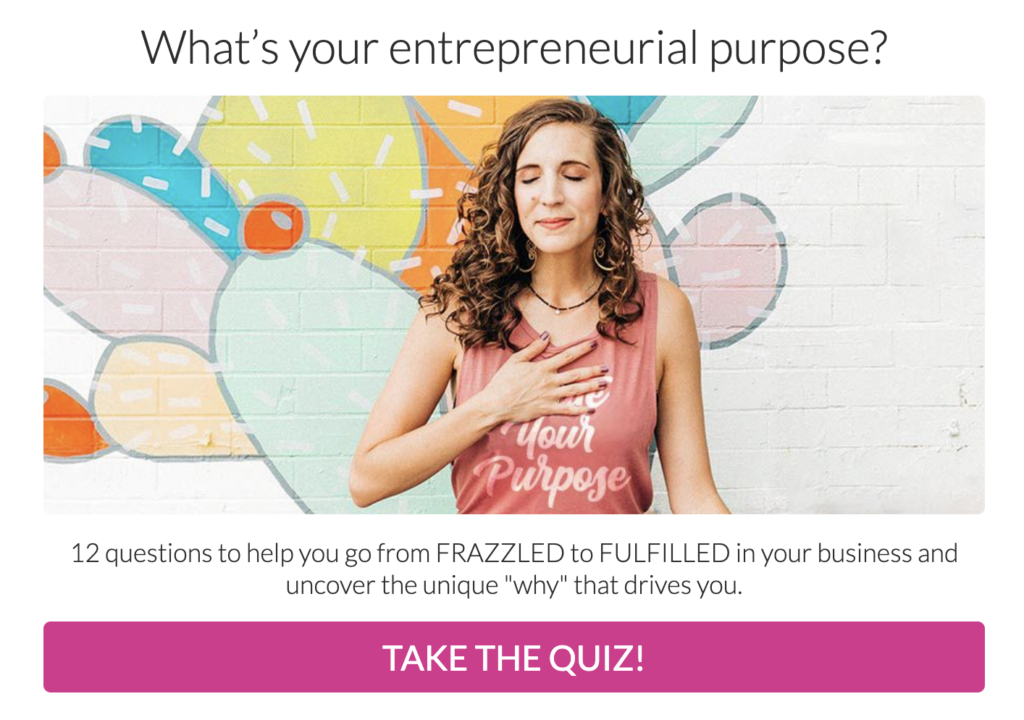 Quinn Tempest’s Entrepreneurial Purpose quiz is a historical coaching quiz example.