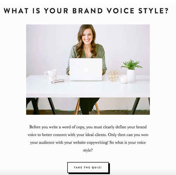 Kayla Hollatz whats your brand voice style quiz
